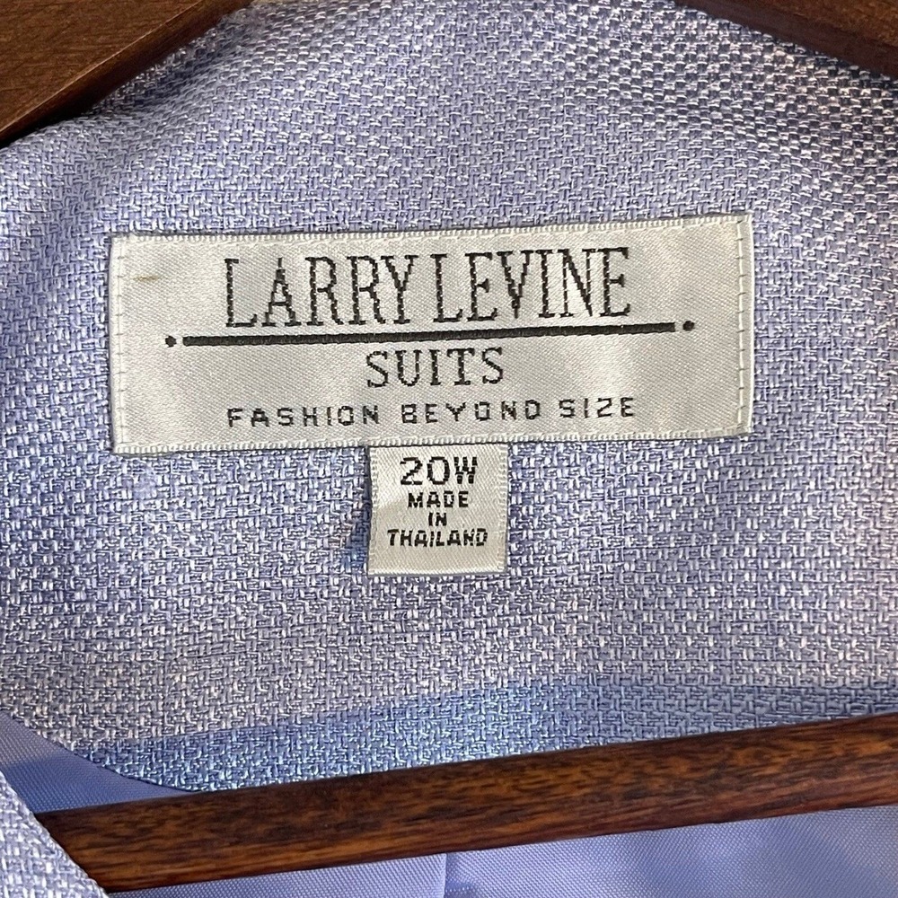 Larry Levine Women's Vintage Lavender Textured Blazer Belted Jacket Size 20W - Picture 5 of 10